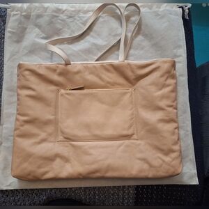 Mansur Gavriel Pink/White Reversible Leather Tote, $795